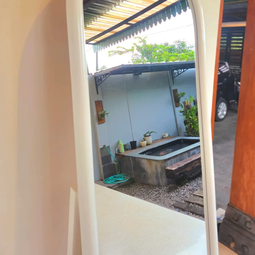 Cermin Berdiri Frame Kayu Jati Premium - Detail 4