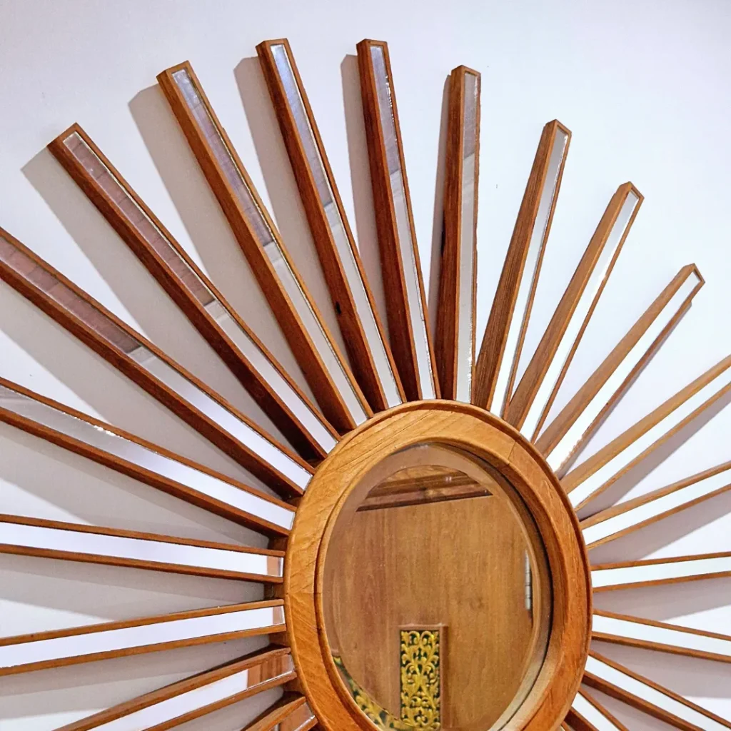Cermin Matahari Kayu Jati Premium