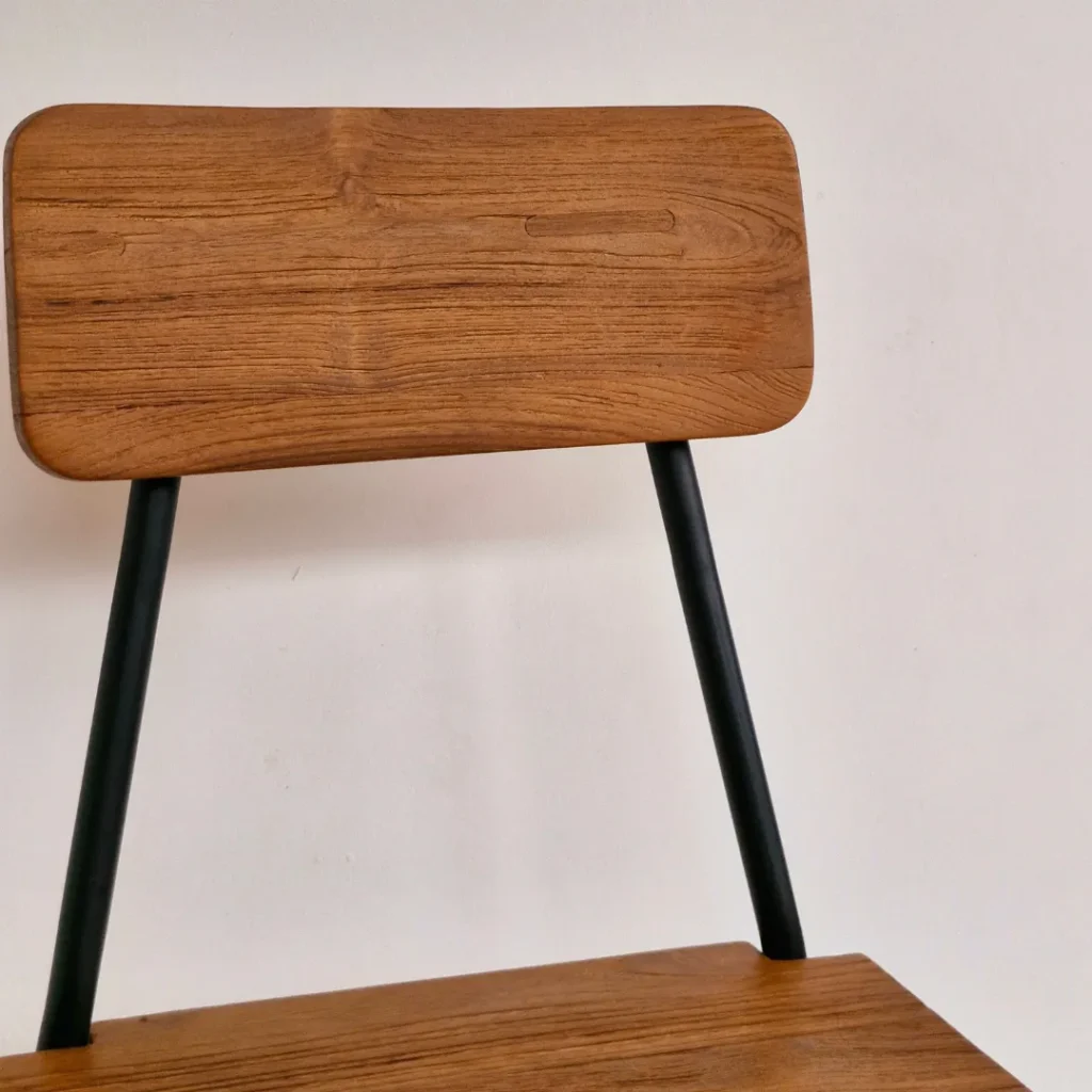 Kursi Kayu Minimalis Premium Coklat Solid - Detail 1