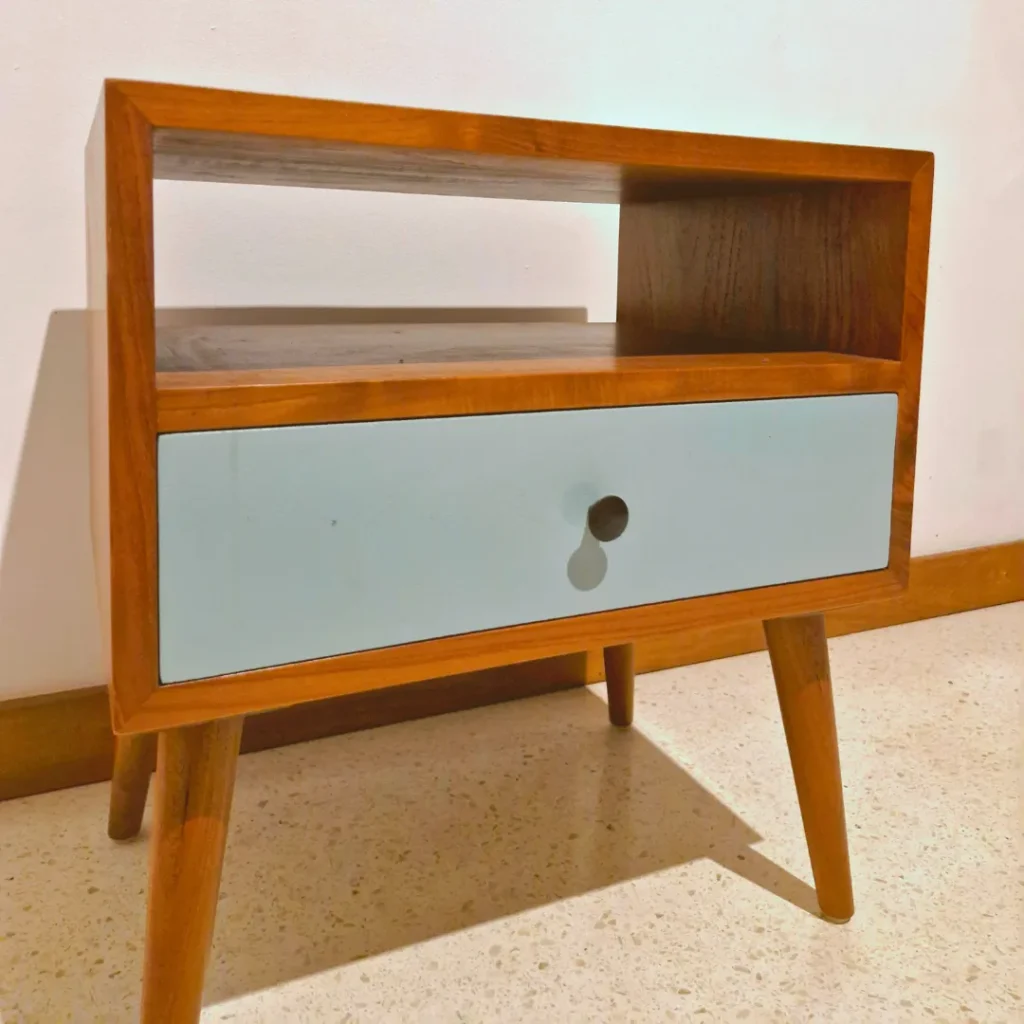 Meja Lampu Retro Dengan 1 Laci Jati Premium