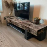 Meja TV Kayu Merbau Ukuran 200 x 48 x 40 cm